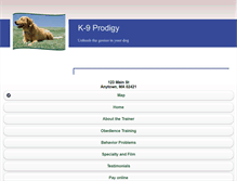 Tablet Screenshot of k9prodigy.com